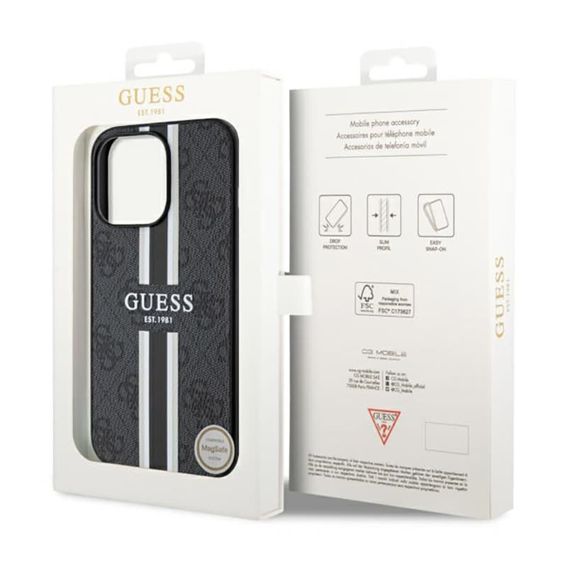 Guess 4G Printed Stripes MagSafe - Case for iPhone 13 Pro (Black) 8