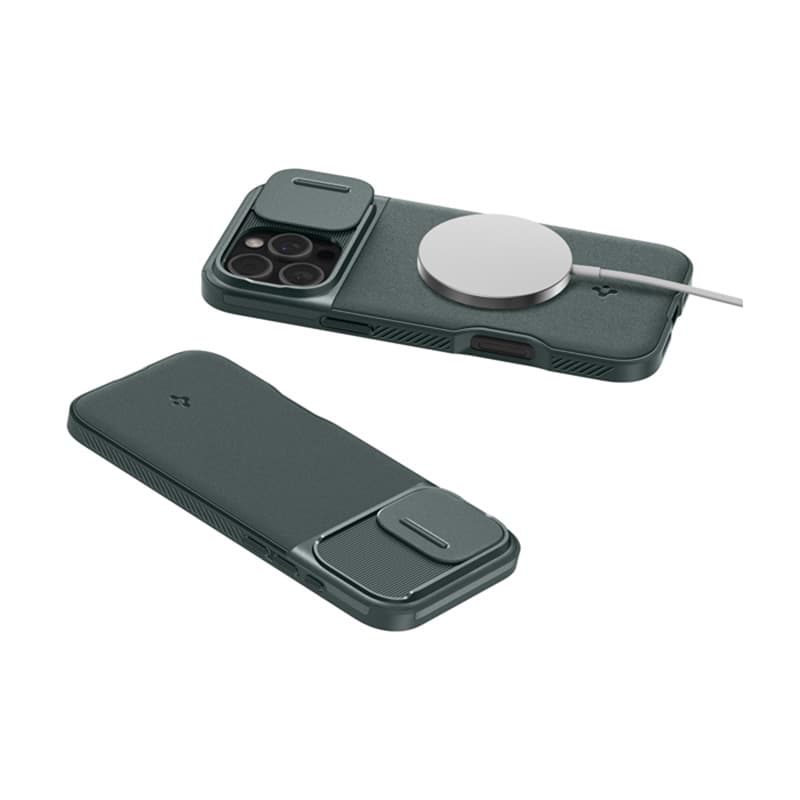 Spigen Optik Armor Mag MagSafe - Case for iPhone 16 Pro Max (Abyss Green) 7