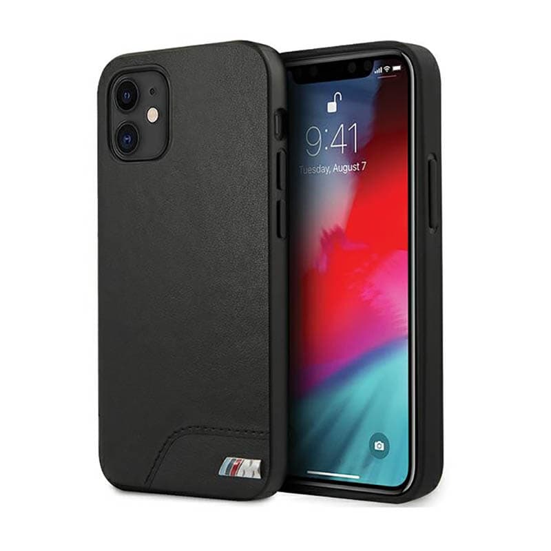 BMW Smooth PU Leather - Case for iPhone 12 mini (Black)