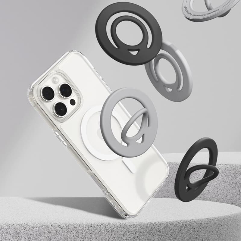 Spigen Dual Pop Mag MagSafe - Magnetic Finger Holder for Phone (Black)
 5