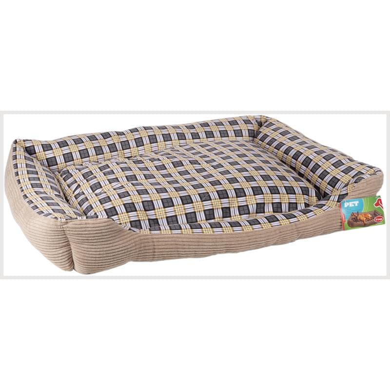 Soft bed sofa for a dog 90 x 70 x 20 cm, size XL (beige) 2