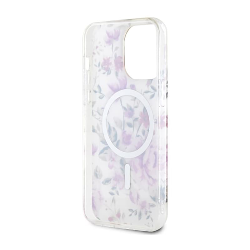 Guess Flower MagSafe - Case for iPhone 14 Pro (Transparent) 7