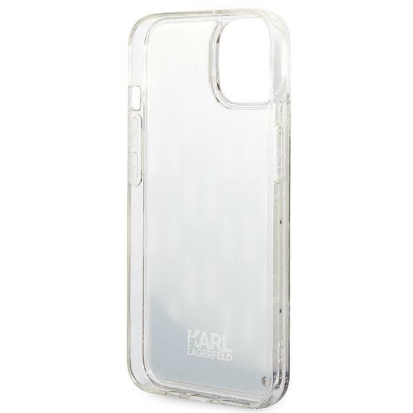 Karl Lagerfeld Monogram Liquid Glitter - Case for iPhone 14 (Silver) 7