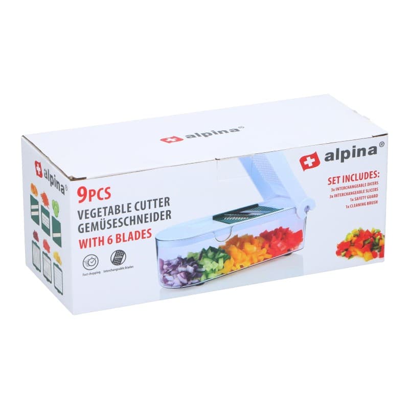 Alpina - Mandoline / multifunctional vegetable slicer with 6 blades 27.5x11x10.8 cm 5