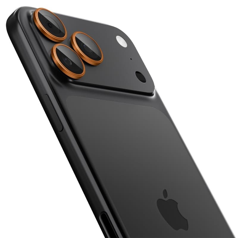 Spigen Optik Pro GLAS.TR EZ Fit Camera Protector 2-Pack - Glass Lens Protector for iPhone 16 Pro / 16 Pro Max / 17 Pro / 17 Pro Max (2 pcs) (Orange) 3