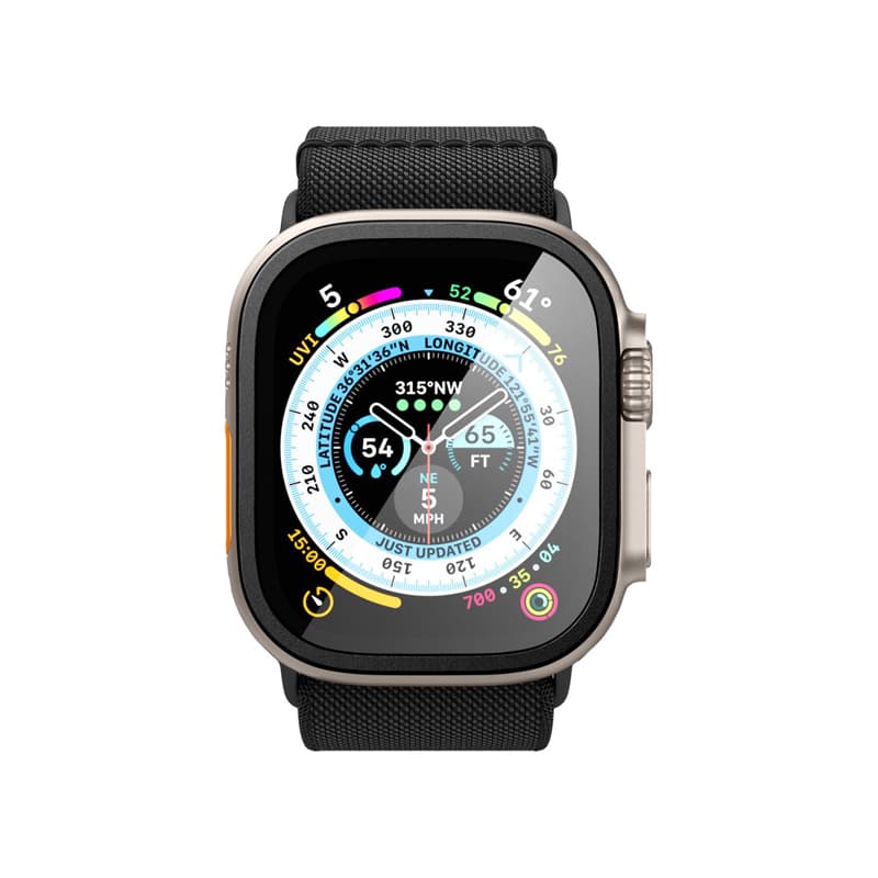 Spigen Glas.TR Slim Pro - Tempered Glass for Apple Watch Ultra 49 mm (Black) 4