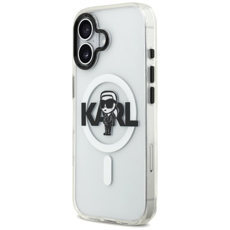 Karl Lagerfeld IML Karl Sketch Logo MagSafe - Case iPhone 17 (Clear) 2