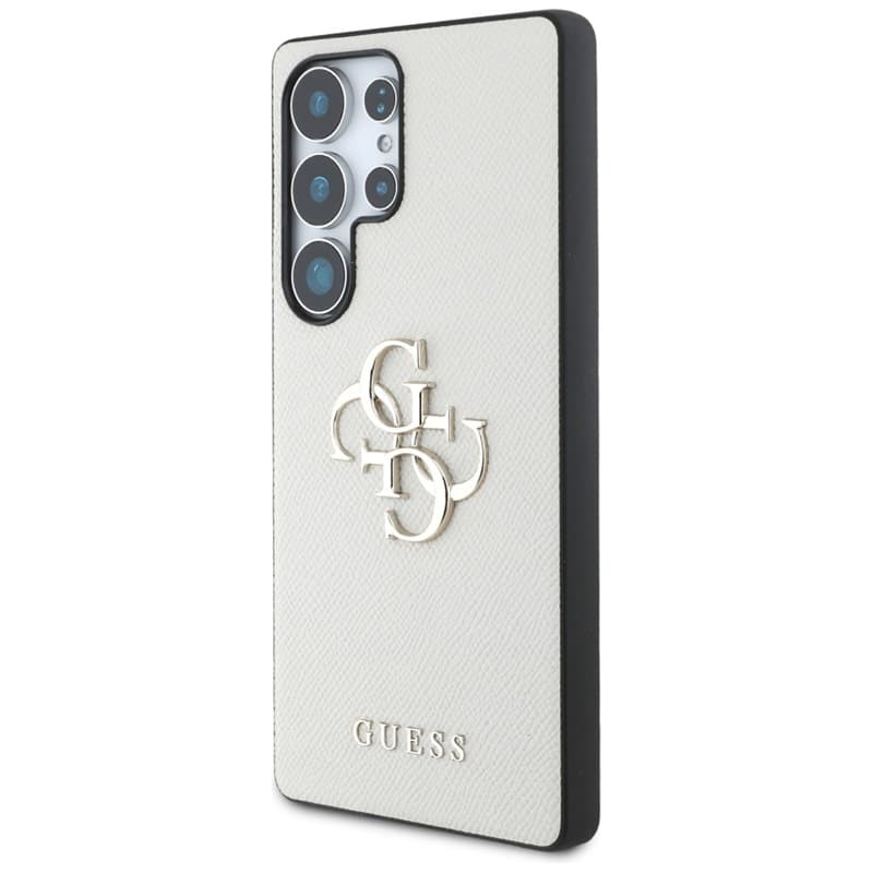 Guess Grained Big 4G Logo Small Classic Logo - Case for Samsung Galaxy S25 Ultra (beige) 2