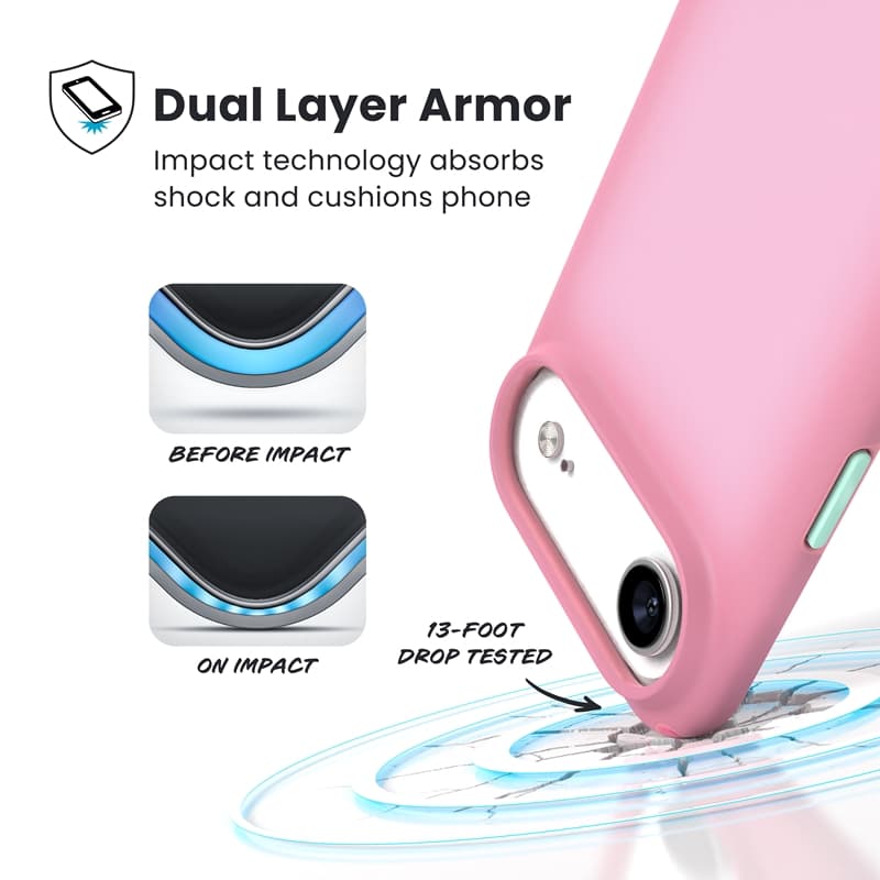 Speck Presidio Lux MagSafe - iPhone Air Case (Ibis Pink / Dark Ibis / Kanon Green) 2