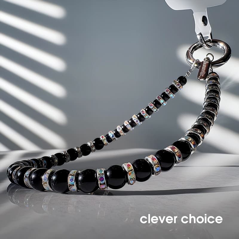 Crong Phone Charm - Lanyard Phone Pendant (Midnight Beads) 2