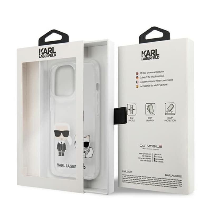 Karl Lagerfeld Ikonik & Choupette - Case for iPhone 13 Pro Max (Transparent) 8