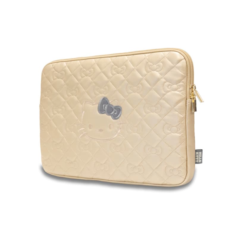 Hello Kitty Zip PU Quilted Bows Sleeve - Notebook case 13" / 14" (gold) 2