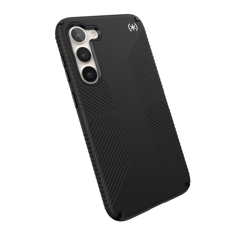 Speck Presidio2 Grip - Anti-slip case for Samsung Galaxy S23+ (Black/Black/White) 2