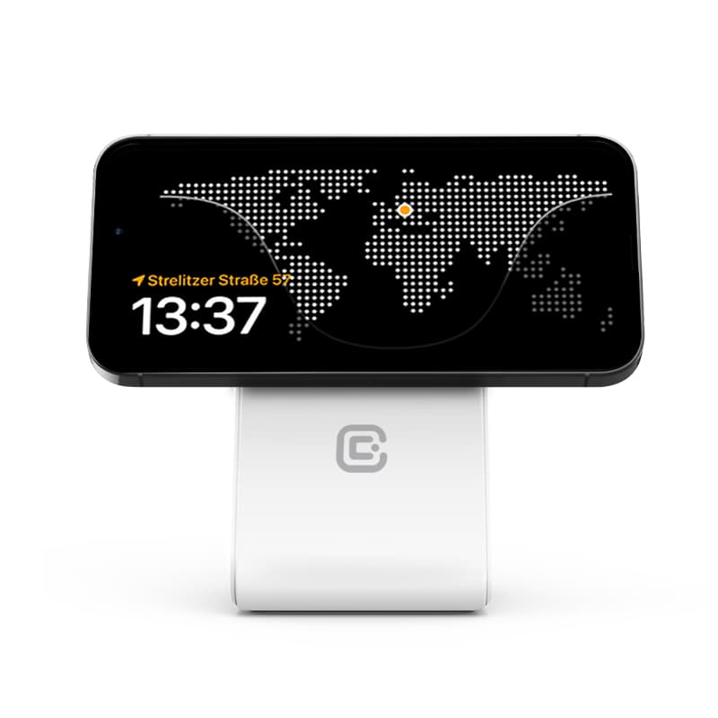 Crong MagSpot Pivot Stand - 3-in-1 Wireless Charger with MagSafe for iPhone, Apple Watch, and AirPods (White) 3