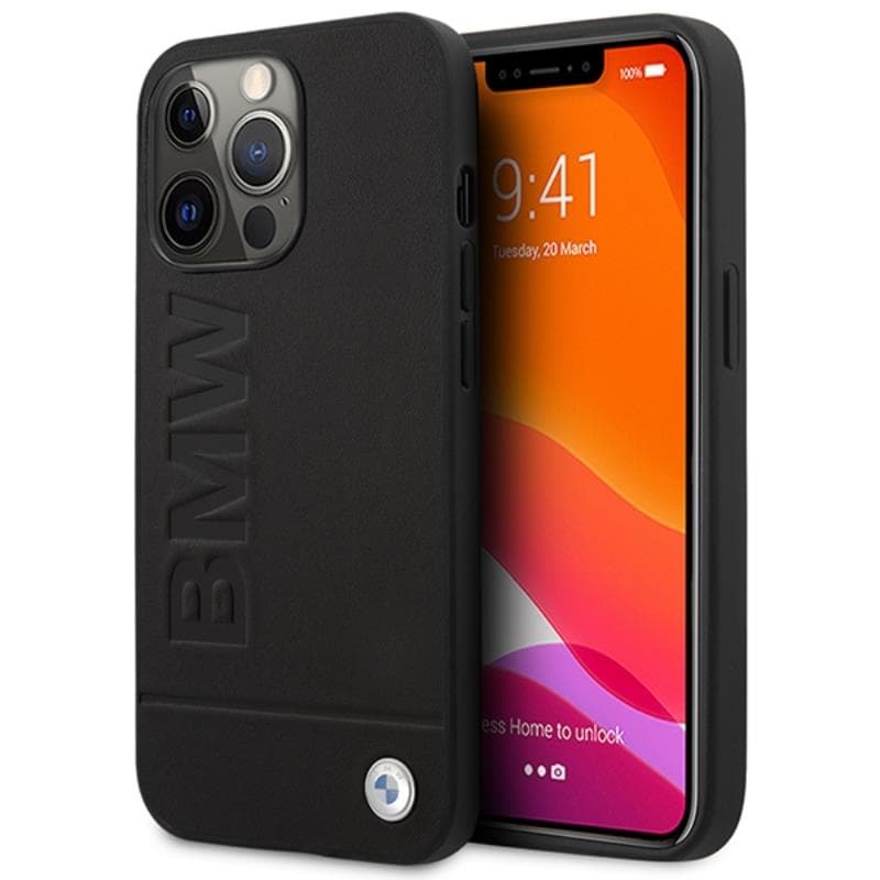 BMW Leather Hot Stamp MagSafe - Case for iPhone 14 Pro Max (Black) 1
