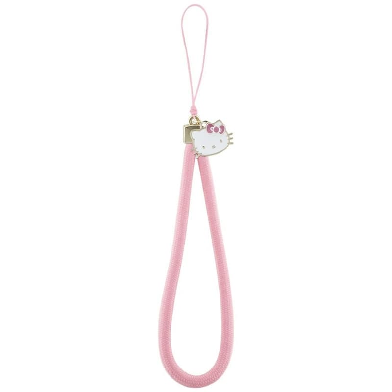 Hello Kitty Nylon Cord Kitty Head - Phone Charm (Pink) 1
