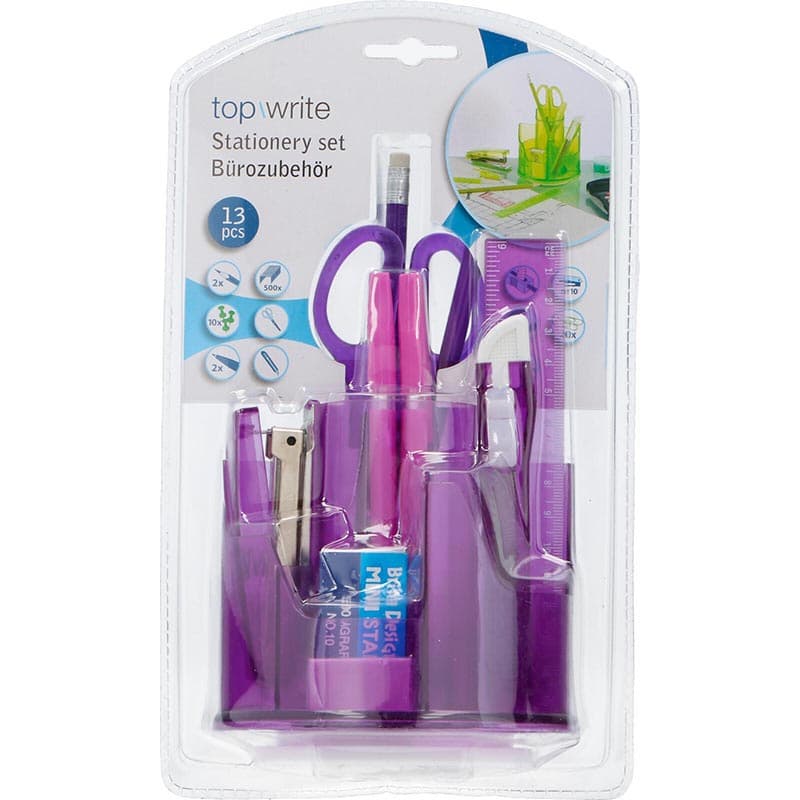 Topwrite - Desk Holder 13 elements (Purple)