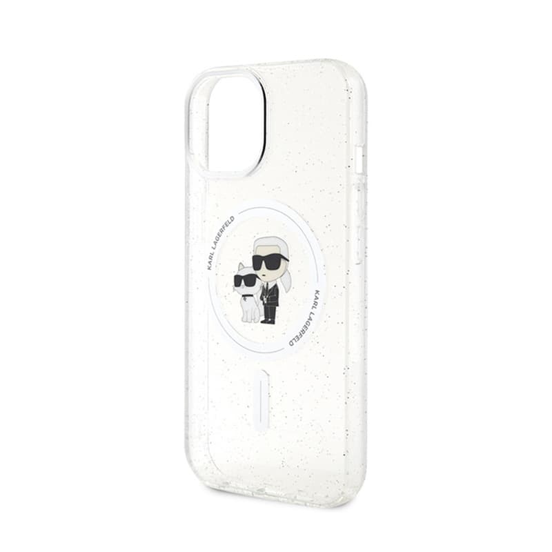 Karl Lagerfeld Karl & Choupette Glitter Magsafe - Case for iPhone 15 Plus (Transparent) 6