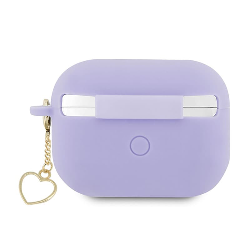 Guess Silicone Heart Charm - Case for Apple AirPods Pro 2 (Purple) 2