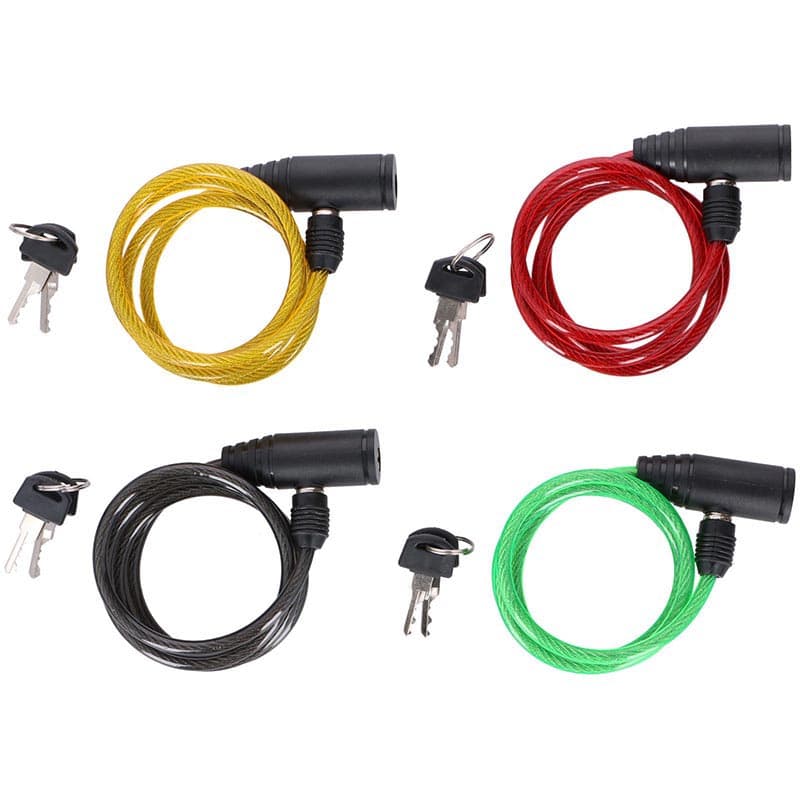 Dunlop - Keyed spiral bike lock (Yellow) 5