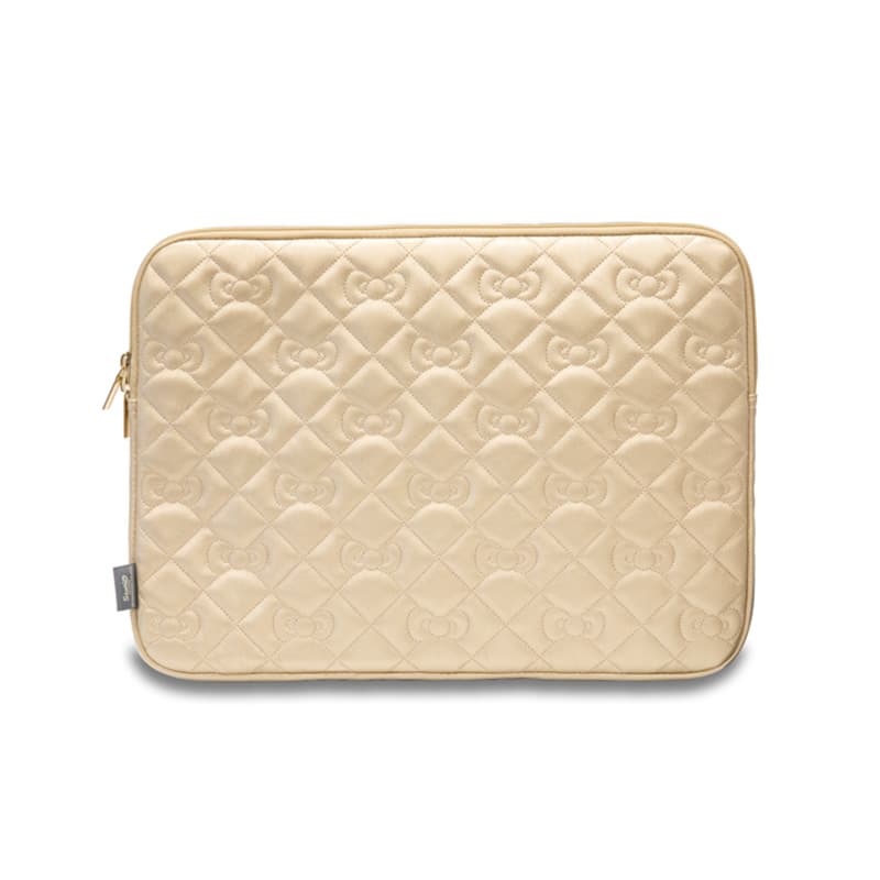 Hello Kitty Zip PU Quilted Bows Sleeve - Notebook case 13" / 14" (gold) 3