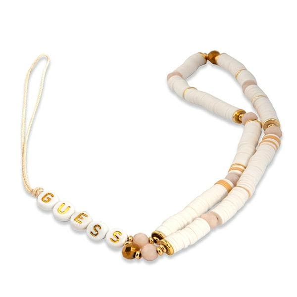 Guess Phone Strap Beads Heishi White 1