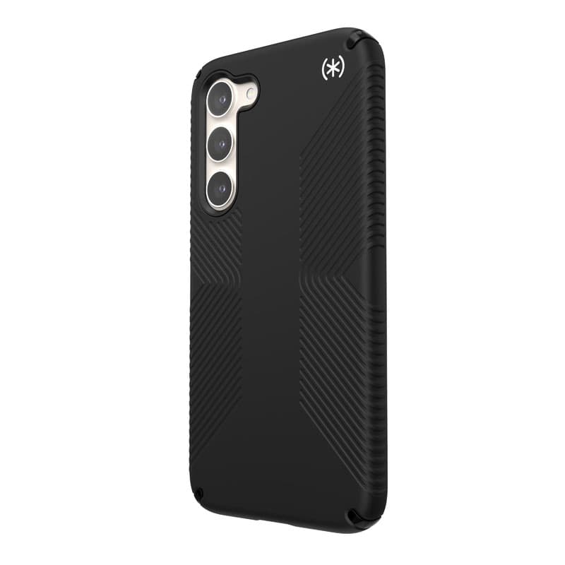 Speck Presidio2 Grip - Anti-slip case for Samsung Galaxy S23+ (Black/Black/White) 3