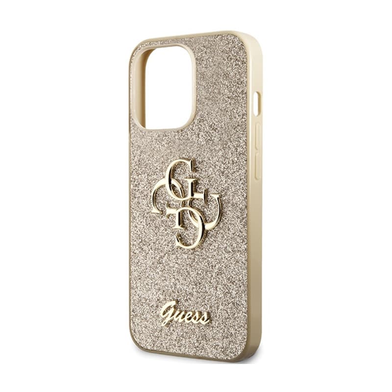 Guess Glitter Script Big 4G - iPhone 13 Pro Max Case (Gold) 6