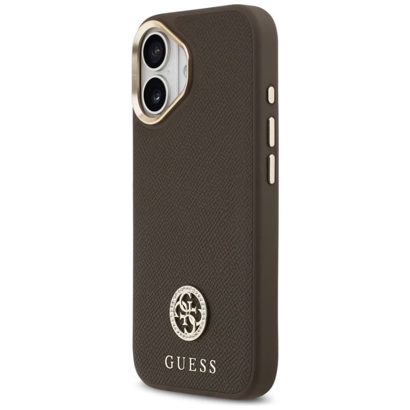 Guess Grained Strass Logo MagSafe - Case iPhone 17 (brown) 2