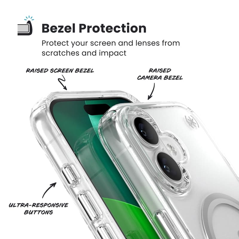 Speck Presidio Perfect Clear MagSafe - iPhone 17 Case (Clear / Silver) 4