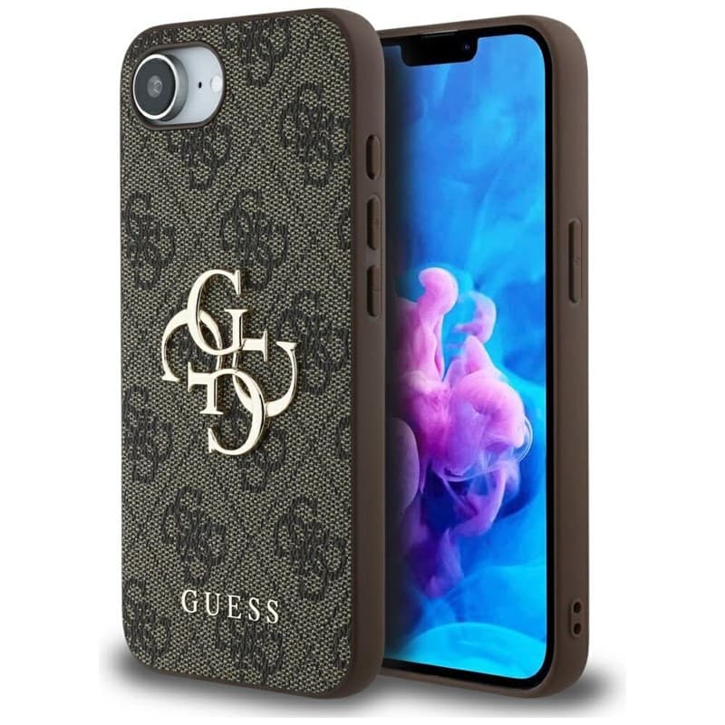 Guess 4G Big Logo - Case for iPhone 16e (brown)