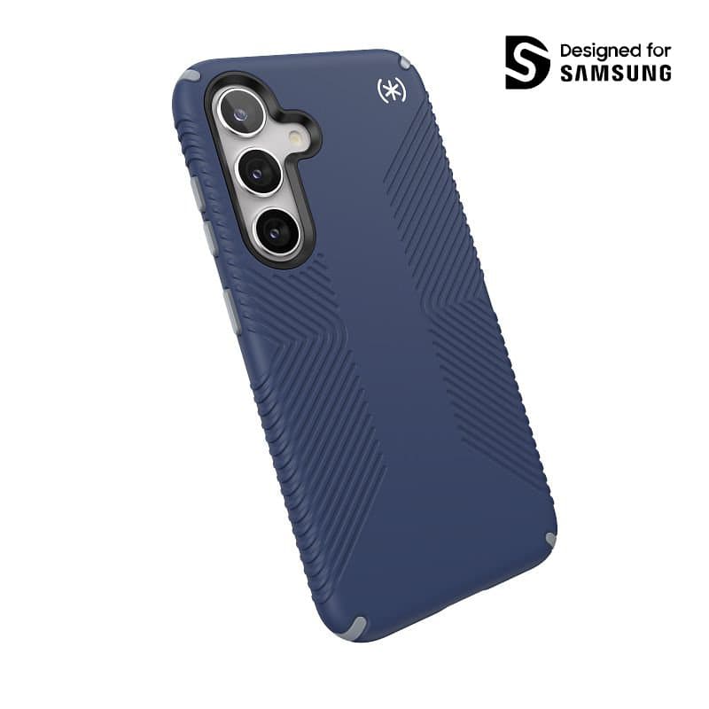 Speck Presidio2 Grip - Samsung Galaxy S24 Case (Coastal Blue / Dust Gray)