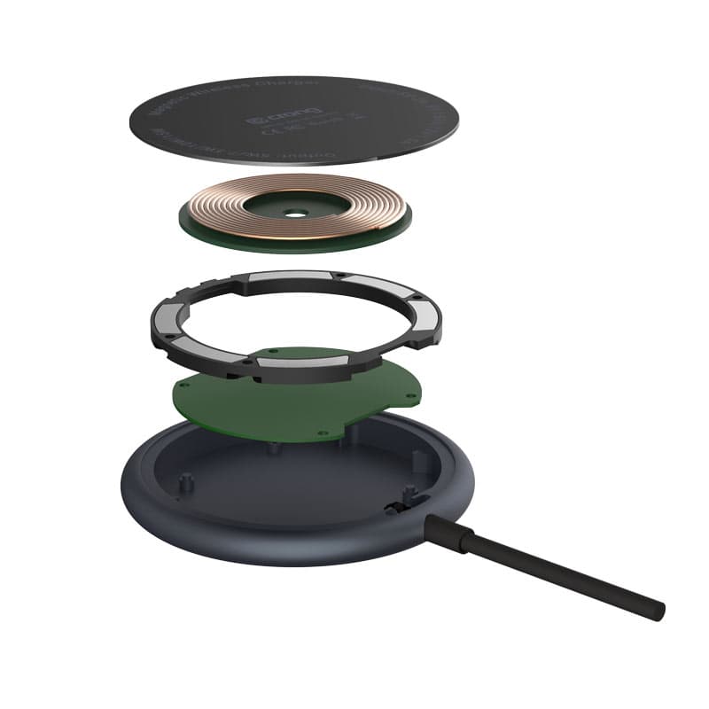 Crong MagSpot Wireless Charger – Aluminum MagSafe 15W Inductive Charger (Graphite) 3