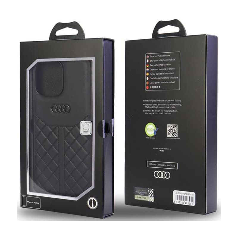 Audi Genuine Leather - Case for iPhone 13 Pro Max (Black) 5
