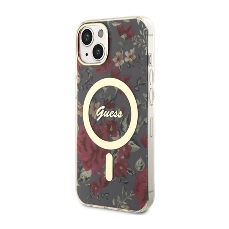 Guess Flower MagSafe - Case for iPhone 14 (Green) 2