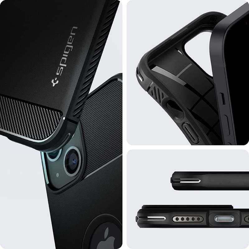 Spigen Rugged Armor - Case for iPhone 13 Case (Black) 7
