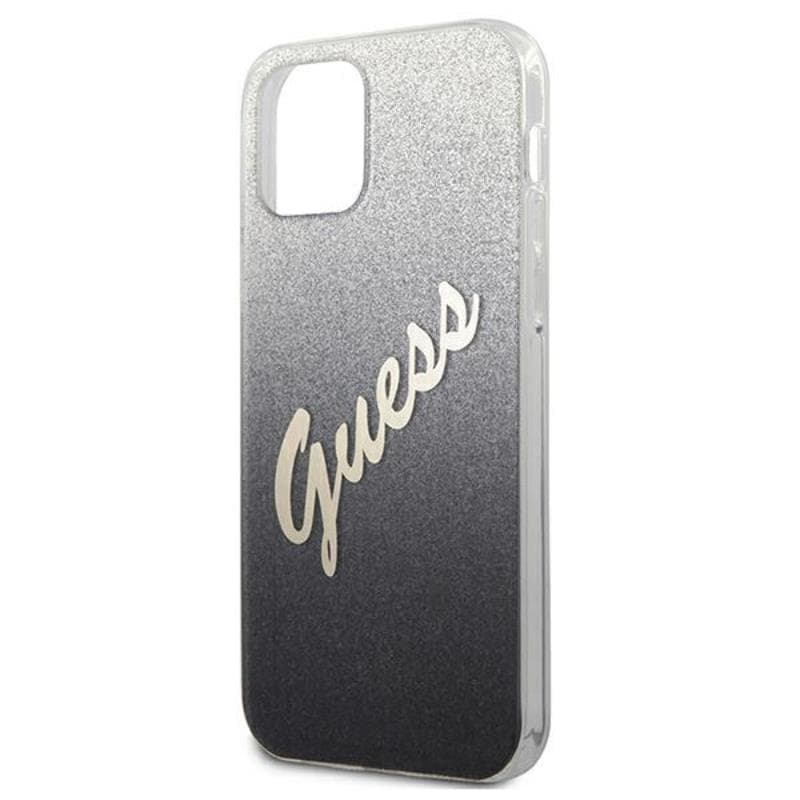 Guess Glitter Gradient Script - Case for iPhone 12 mini (Black) 6