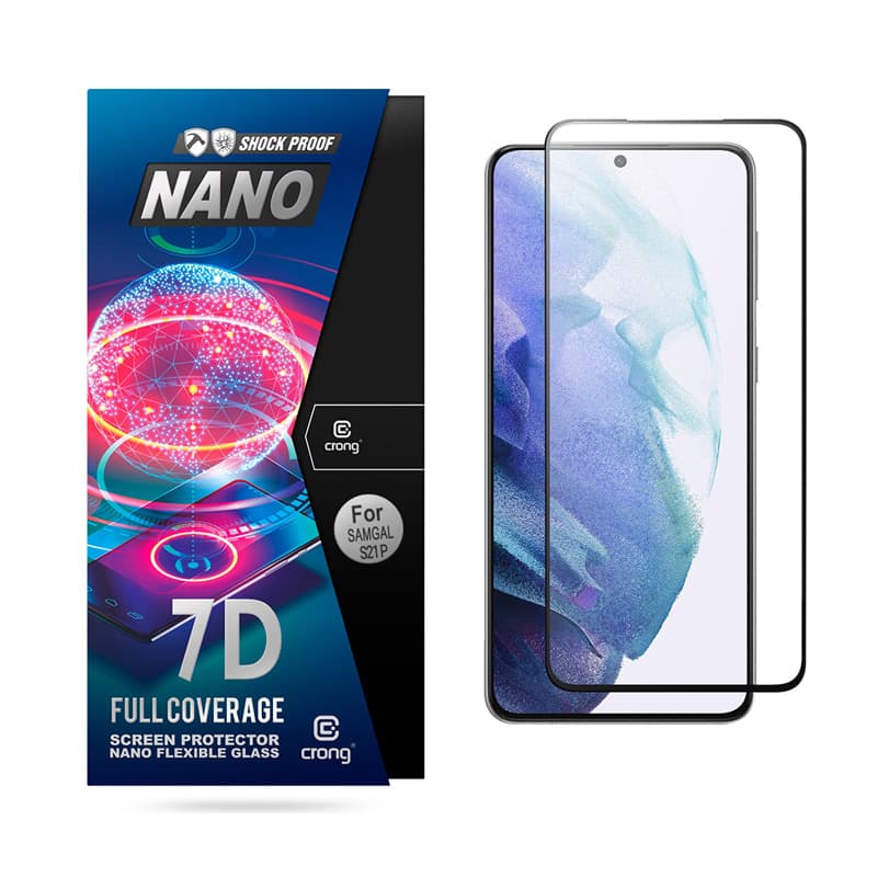 Crong 7D Nano Flexible Glass – Unbreakable 9H hybrid glass for the entire Samsung Galaxy S21+ screen 1