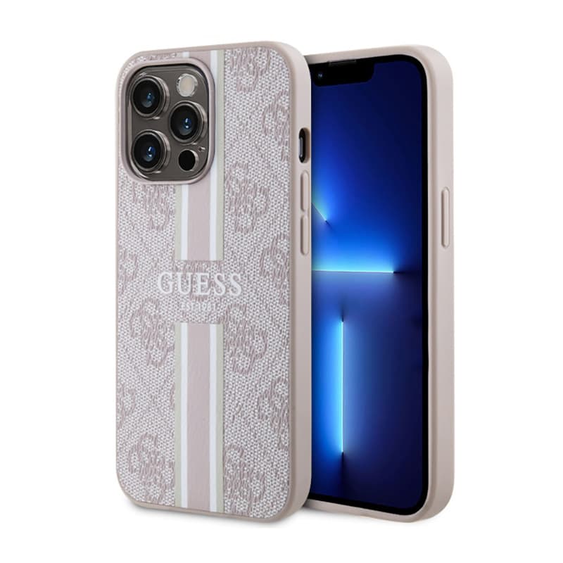 Guess 4G Printed Stripes MagSafe - Case for iPhone 13 Pro (Pink) 1