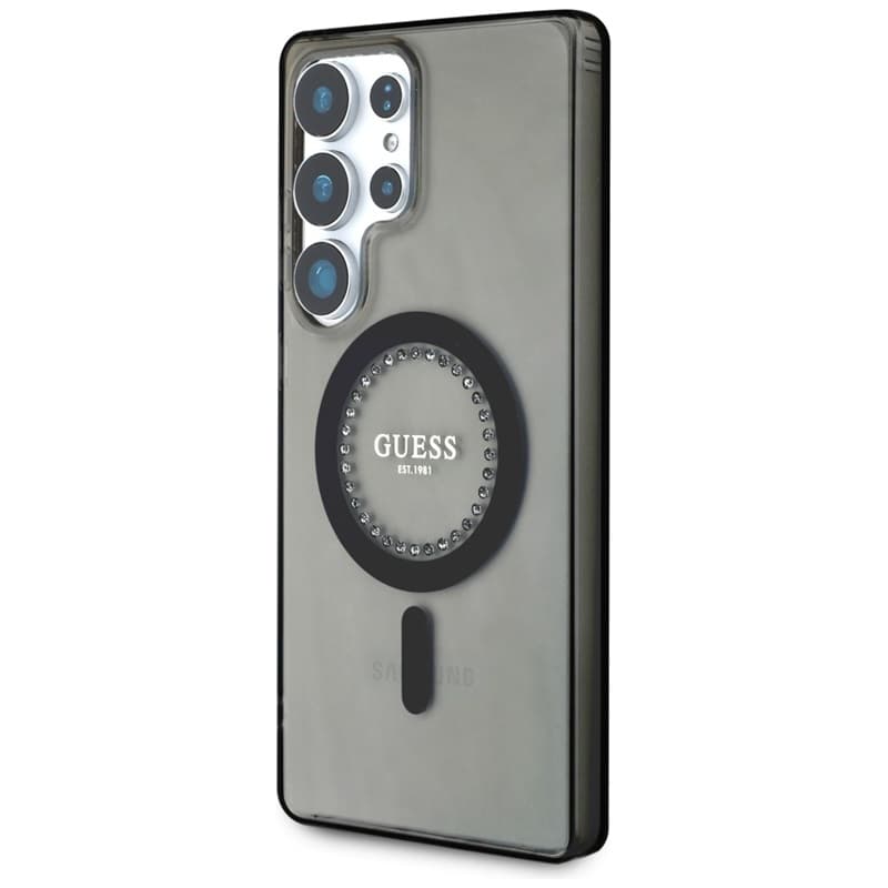 Guess Rhinestones Printed Classic Logo MagSafe - Case for Samsung Galaxy S25 Ultra (black) 2
