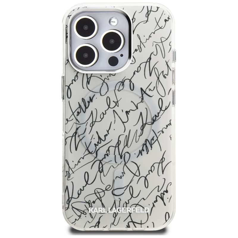 Karl Lagerfeld IML Karl Script Pattern MagSafe - Case for iPhone 16 Pro Max (white) 3