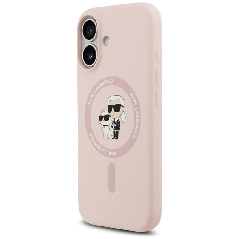 Karl Lagerfeld Silicone Karl & Choupette Ring MagSafe - Case iPhone 17 (pink) 2