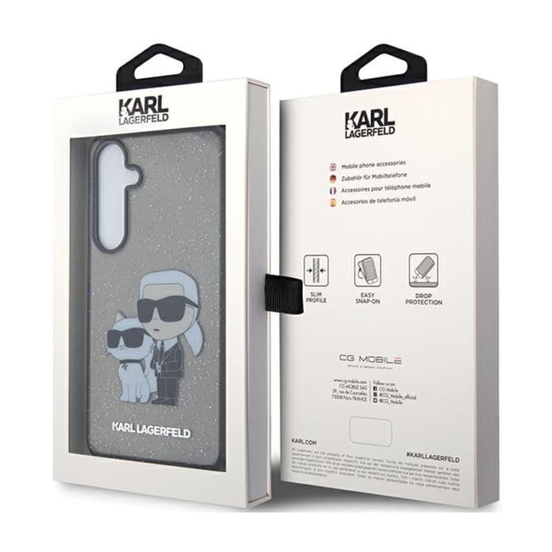 Karl Lagerfeld IML Glitter Karl & Choupette - Case for Samsung Galaxy S24+ (black) 8