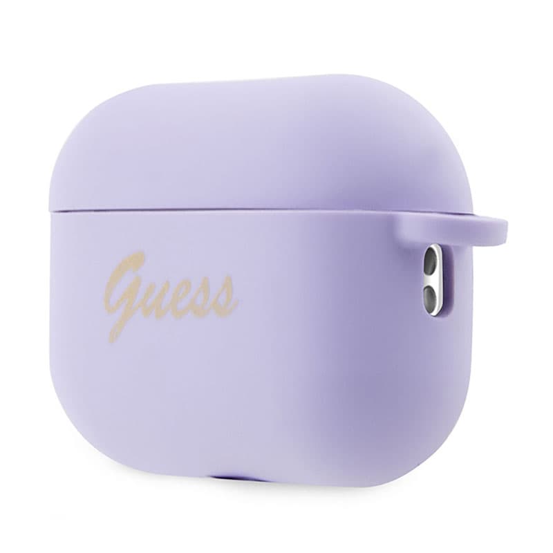 Guess Silicone Heart Charm - Case for Apple AirPods Pro 2 (Purple) 3