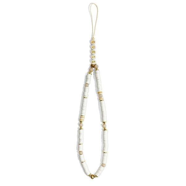 Guess Phone Strap Beads Heishi White 2