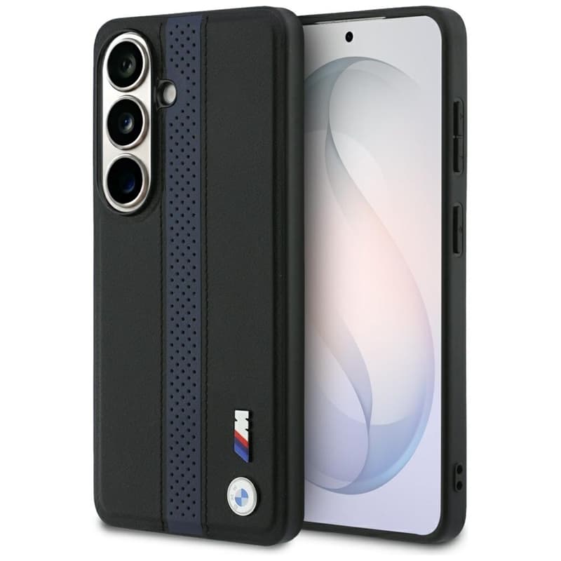 BMW M Perforated Stripe Logo MagSafe - Samsung Galaxy S26 Case (Blue)