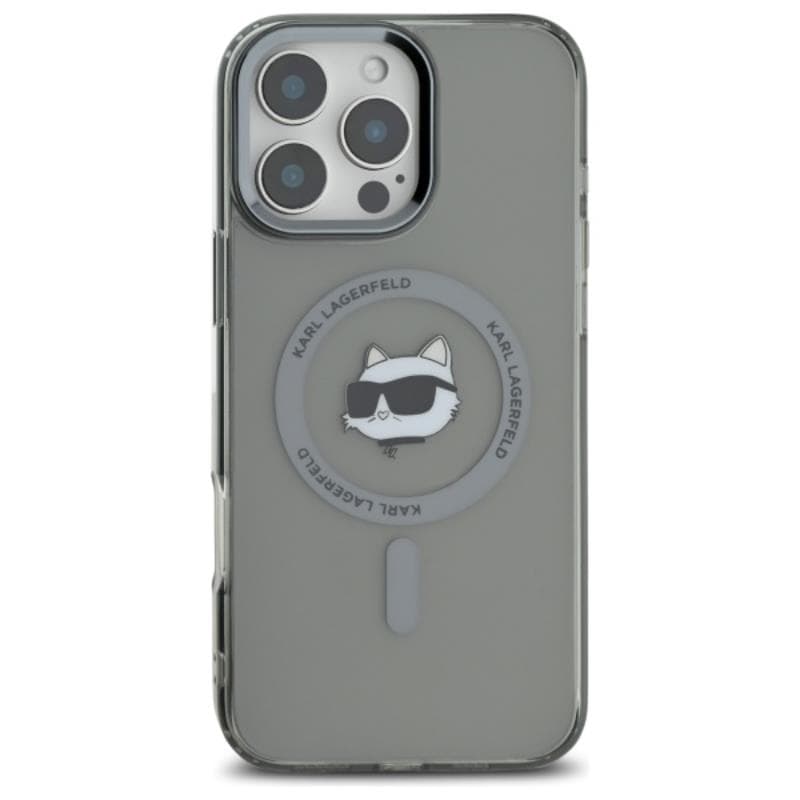 Karl Lagerfeld IML Metal Choupette Head MagSafe - Case for iPhone 16 Pro Max (black) 3
