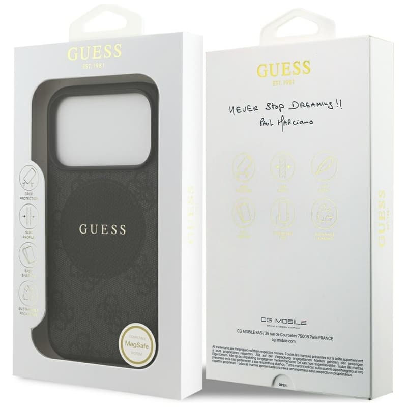 Guess 4G Circle Classic Logo MagSafe – Case iPhone 17 Pro (Black) 8