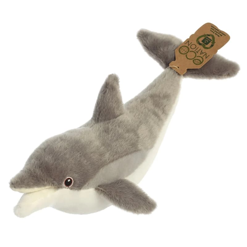Eco Nation – Plush Toy / Cuddly Dolphin 38 cm Eco-Friendly 3