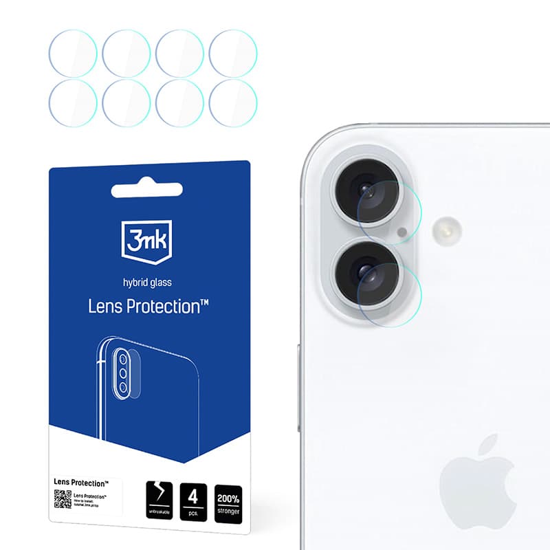 3mk Lens Protection - Camera Lens Glass for iPhone 16 Plus (4 sets) 1